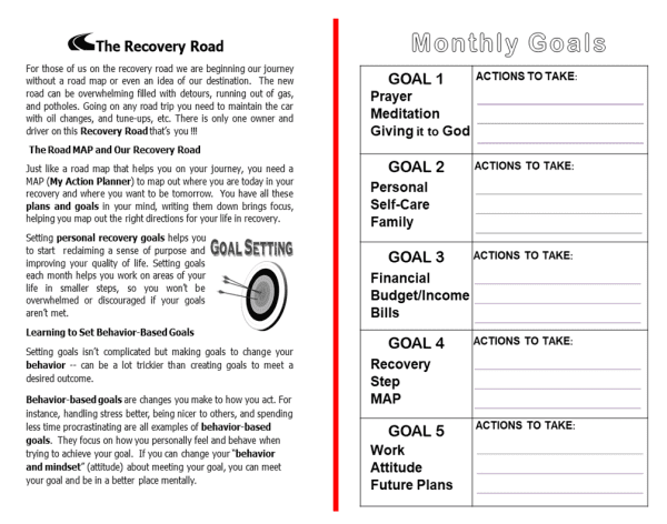 Monthly Action Planner for Addiction Recovery - Image 2