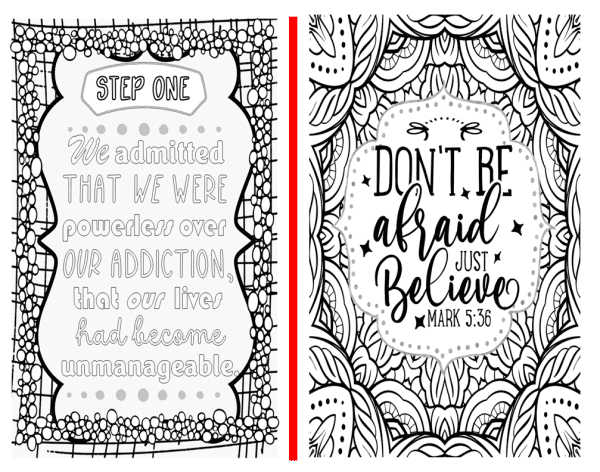 The 12 Steps and God’s Promises Coloring Book - Image 2